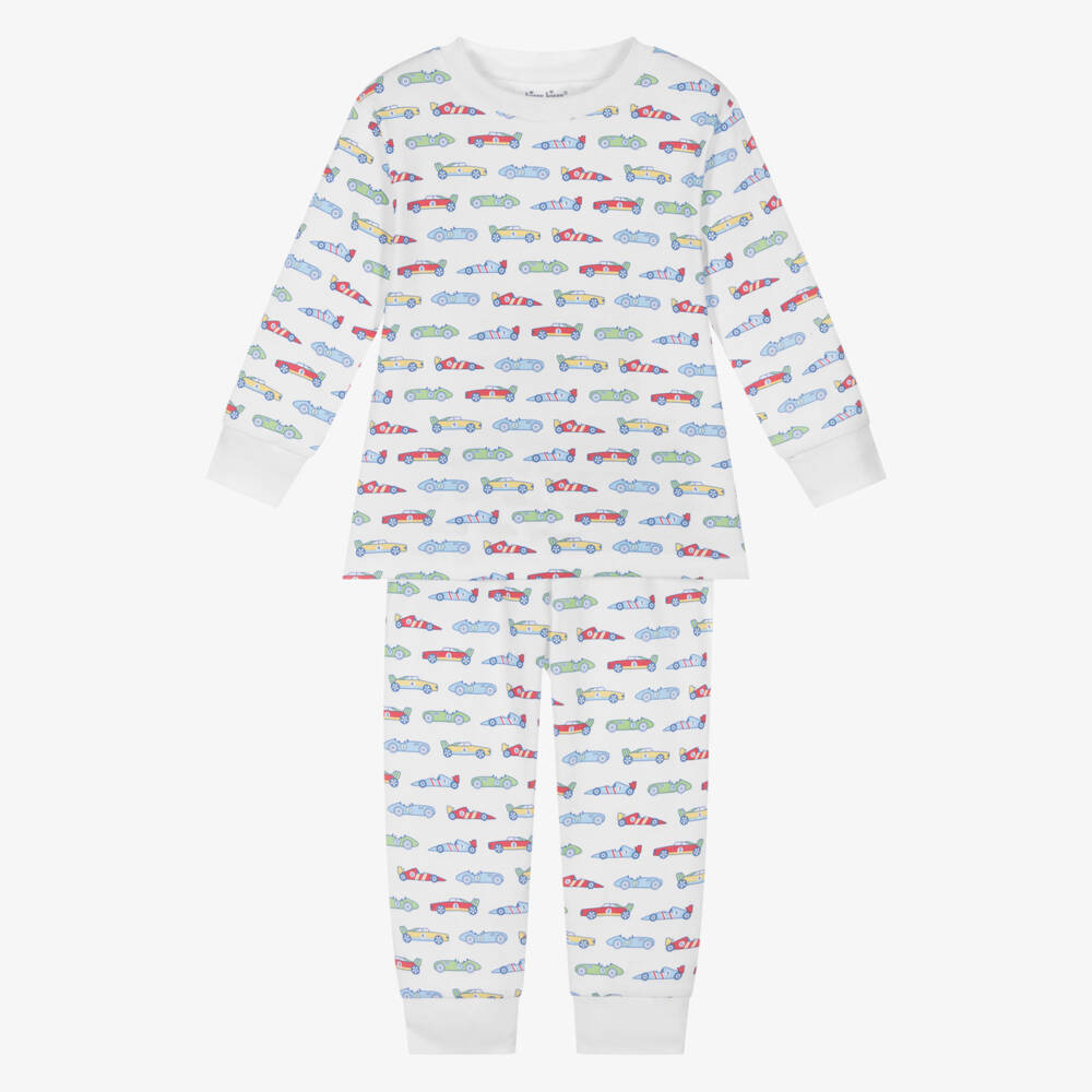 Kissy Kissy-Белые хлопковые пижамы с машинками для мальчиков | Childrensalon Outlet