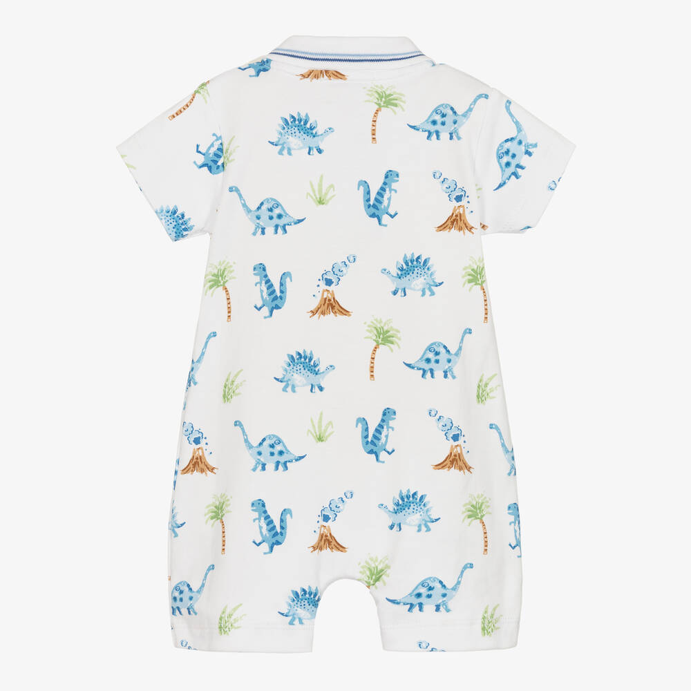 Kissy Kissy-بودي سوت قطن بيما لون أبيض بطبعة ديناصورات للمواليد | Childrensalon Outlet