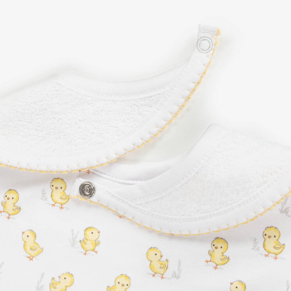 Kissy Kissy-Boys White Delightful Chick Bib | Childrensalon Outlet