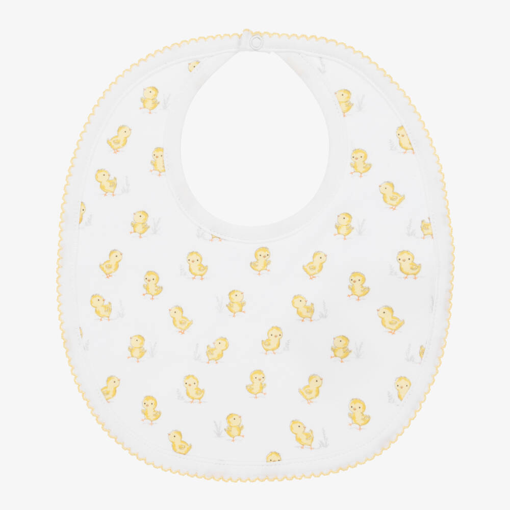 Kissy Kissy-Boys White Delightful Chick Bib | Childrensalon Outlet