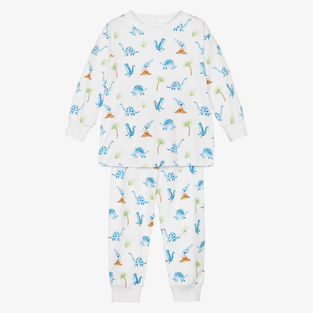 Kissy Kissy Pyjama blanc en coton pima dinosaure garcon Childrensalon Outlet