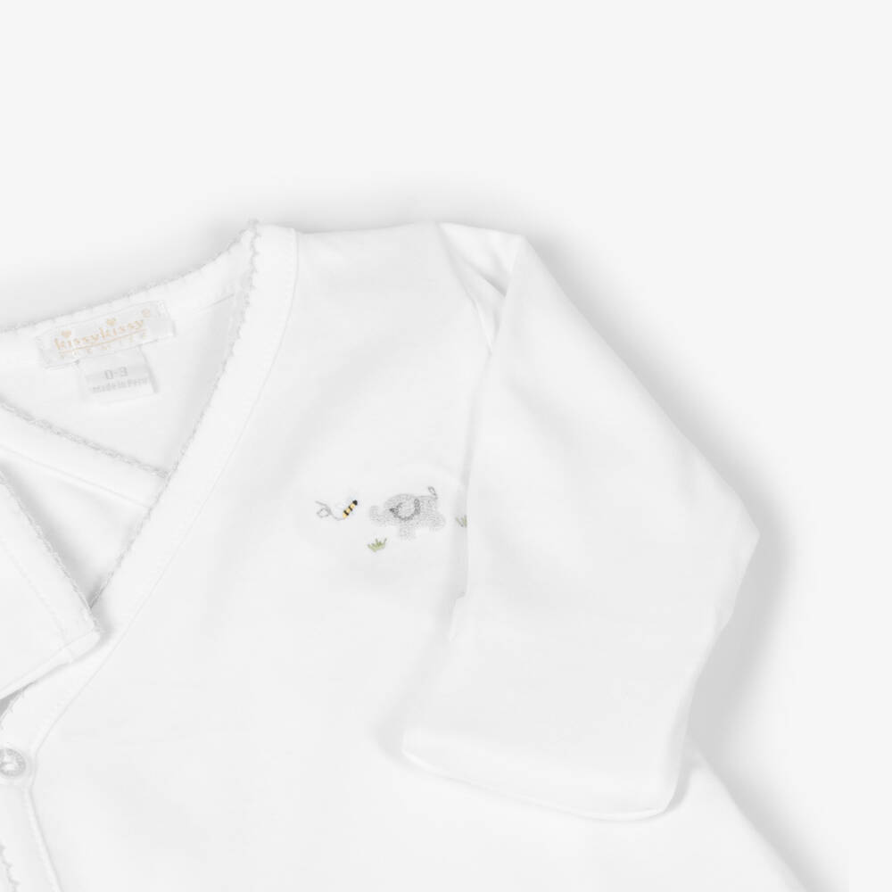 Kissy Kissy-Boys White Elephant 2-Piece Babysuit | Childrensalon Outlet