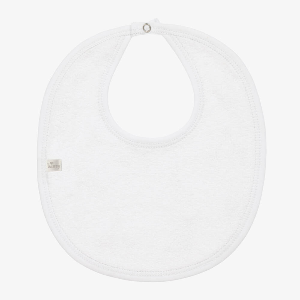 كيسي كيسي-مريلة بنقشة زرافة قطن لون أبيض للأطفال | Childrensalon Outlet