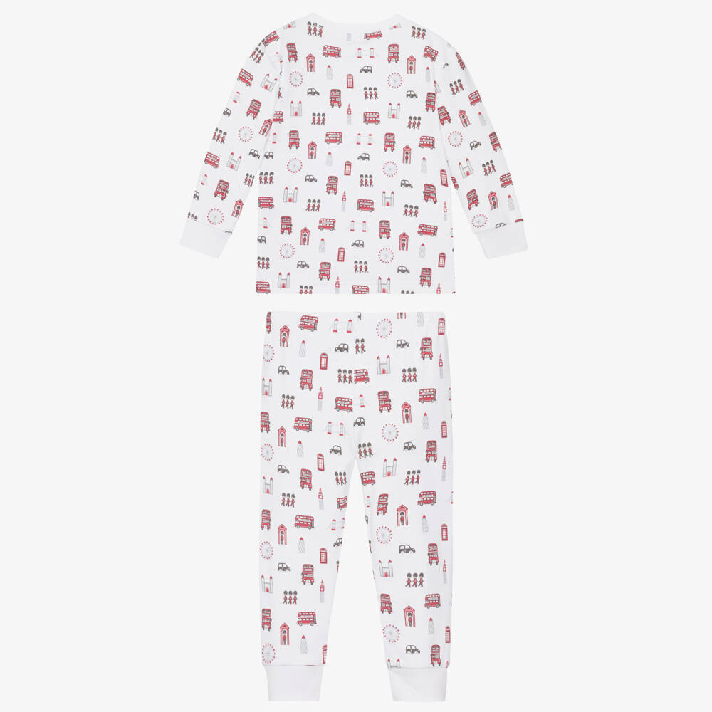 Kissy Kissy-Пижама с принтом Лондон белая для мальчиков | Childrensalon Outlet