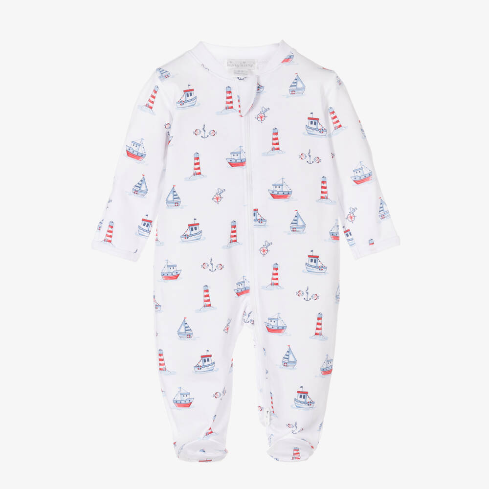 Kissy Kissy-Белый морской пижама из пима для мальчиков | Childrensalon Outlet