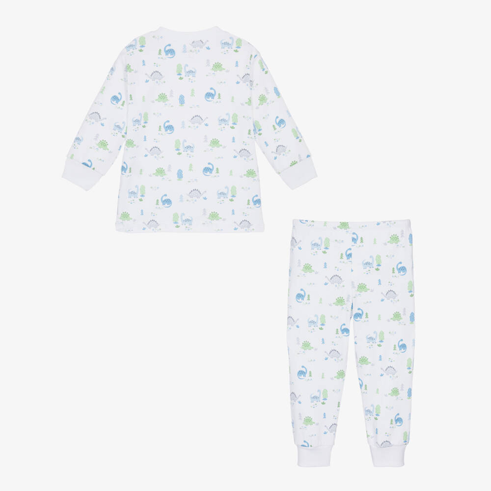 Kissy Kissy-Boys White Pima Cotton Dinosaur Era Pyjamas | Childrensalon Outlet