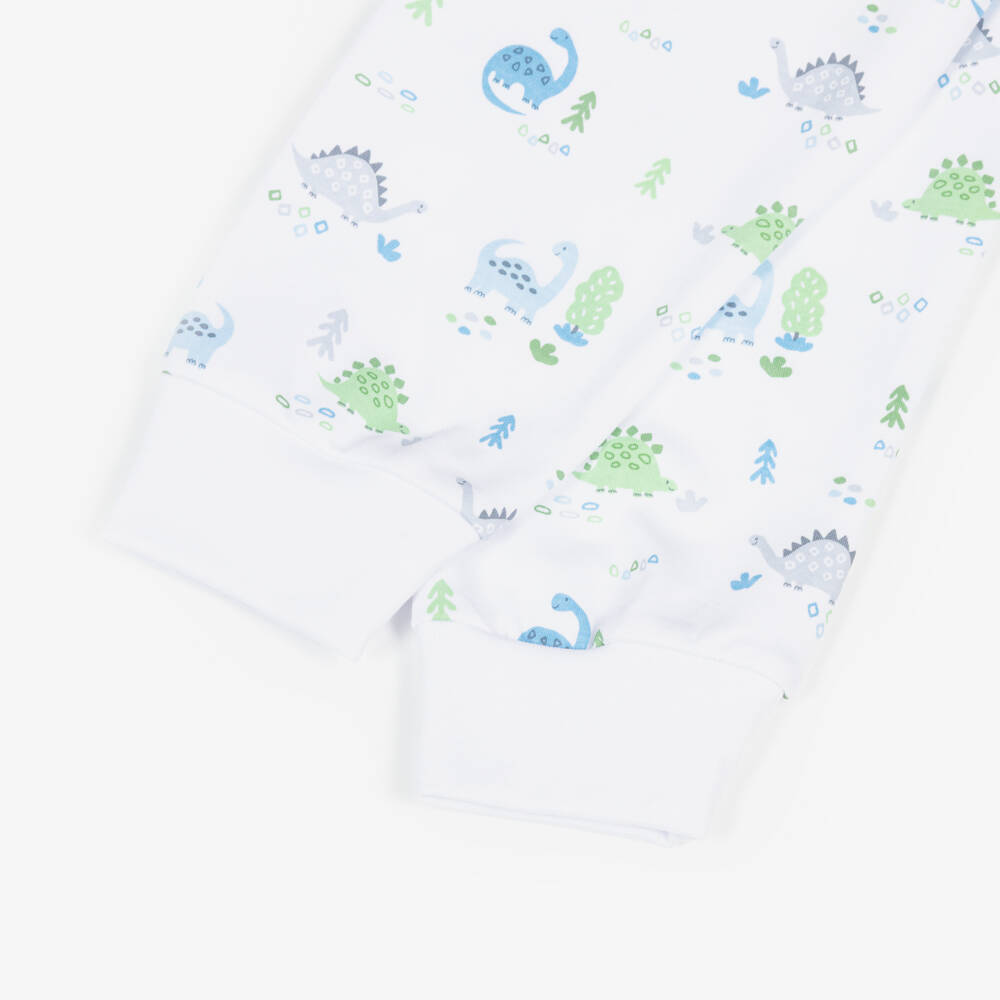 Kissy Kissy-Boys White Pima Cotton Dinosaur Era Pyjamas | Childrensalon Outlet