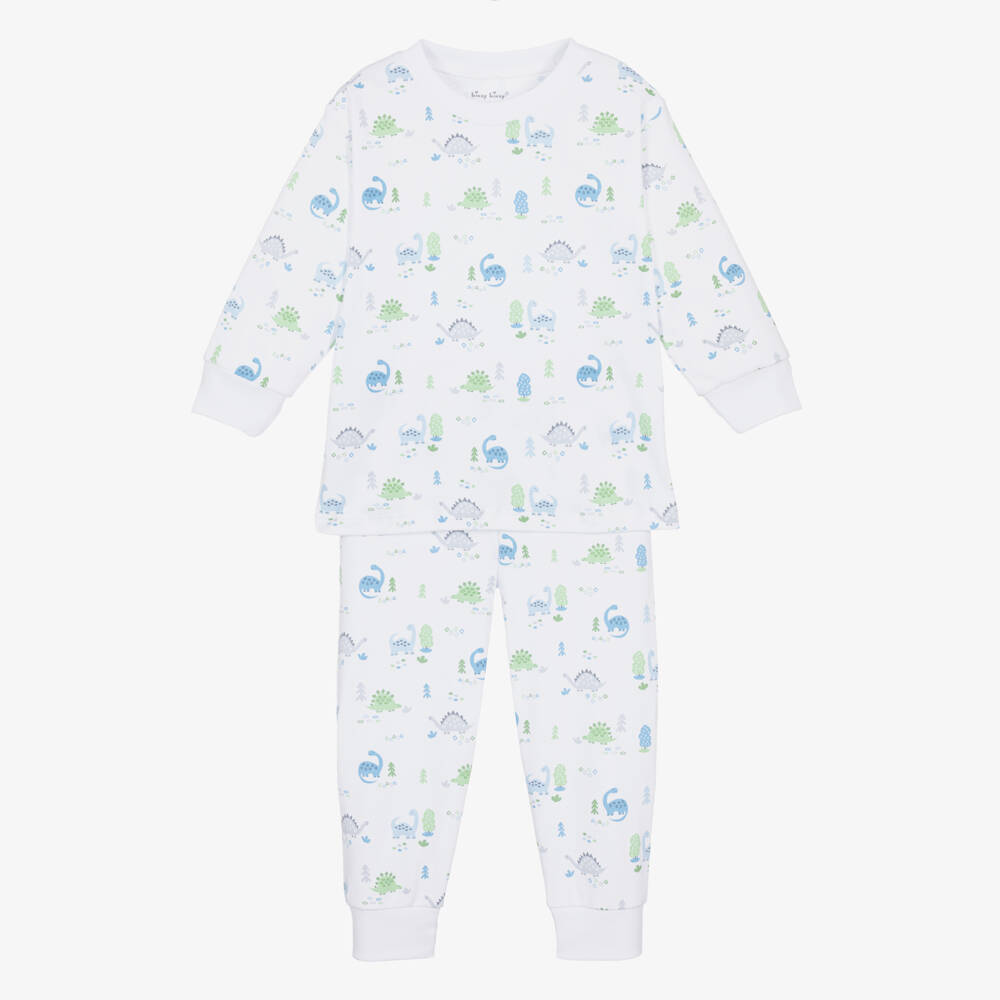 Kissy Kissy-Boys White Pima Cotton Dinosaur Era Pyjamas | Childrensalon Outlet