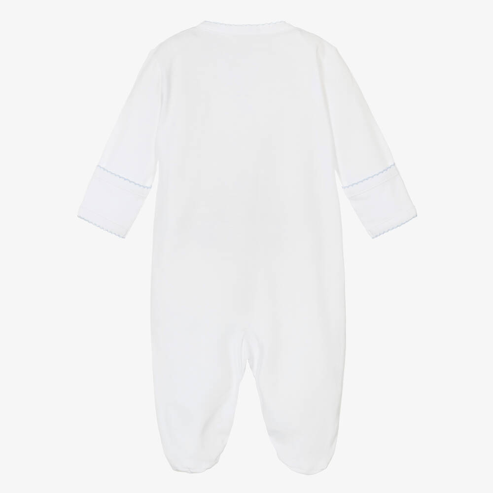 Kissy Kissy-Boys White Pima Cotton Jungle Friends Babygrow | Childrensalon Outlet