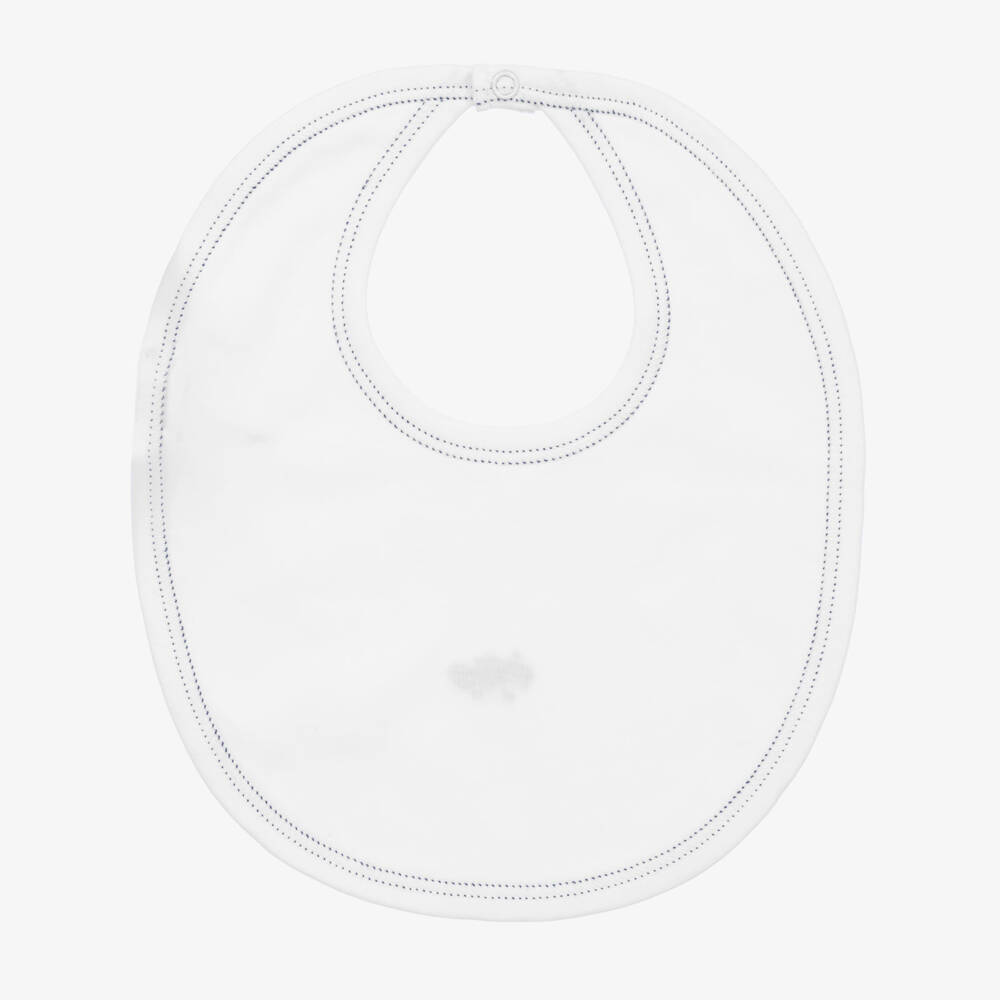 Kissy Kissy-مريلة أطفال ولادي قطن بيما لون أبيض | Childrensalon Outlet