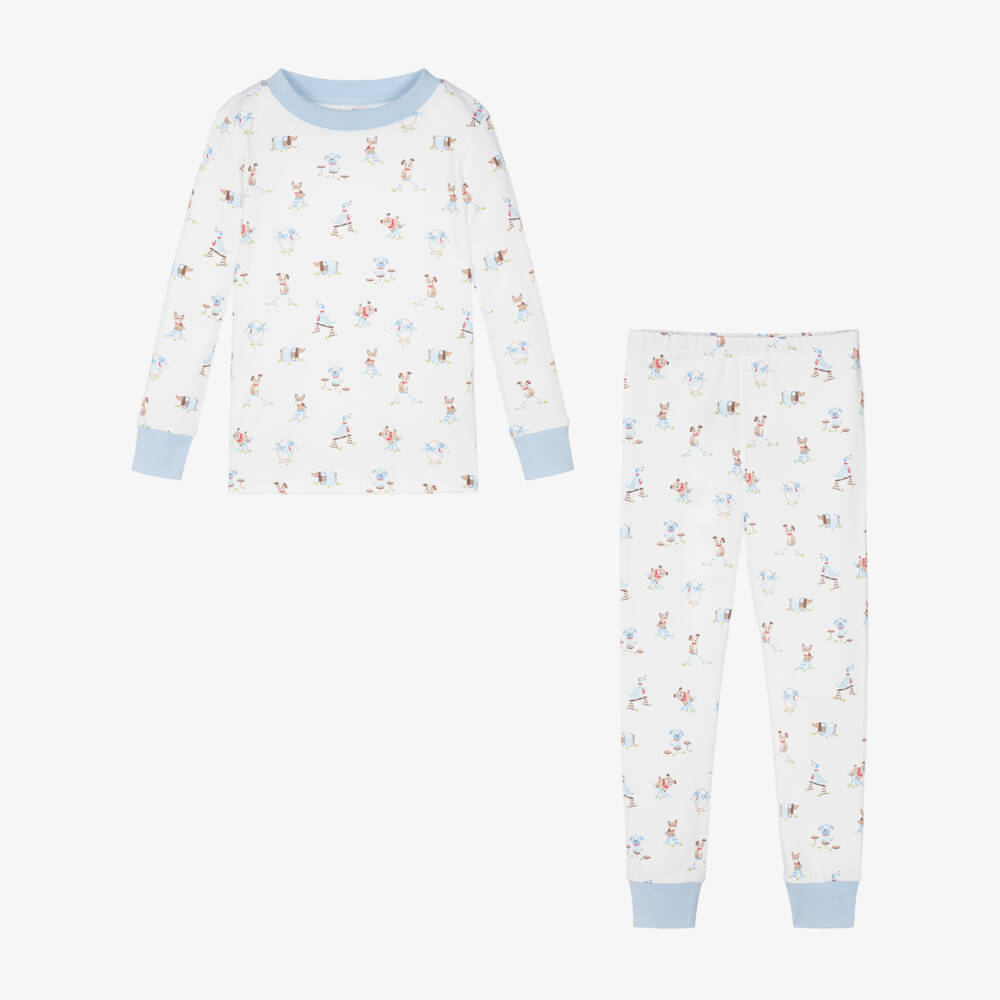 Kissy Kissy-Boys' White Pima Cotton Puppy PJ Set | Childrensalon Outlet