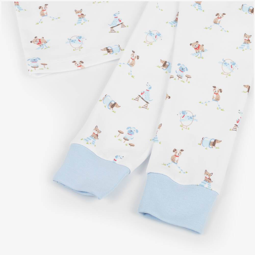 Kissy Kissy-Boys' White Pima Cotton Puppy PJ Set | Childrensalon Outlet