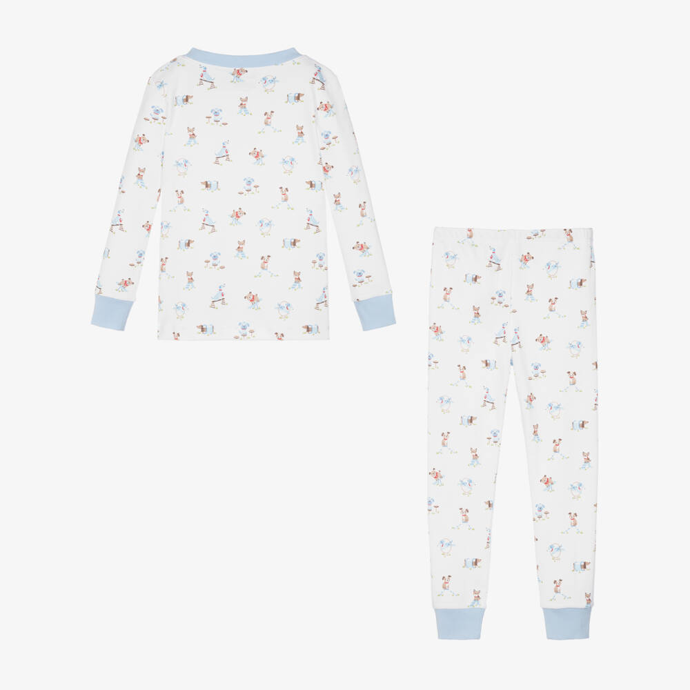 Kissy Kissy-Boys' White Pima Cotton Puppy PJ Set | Childrensalon Outlet