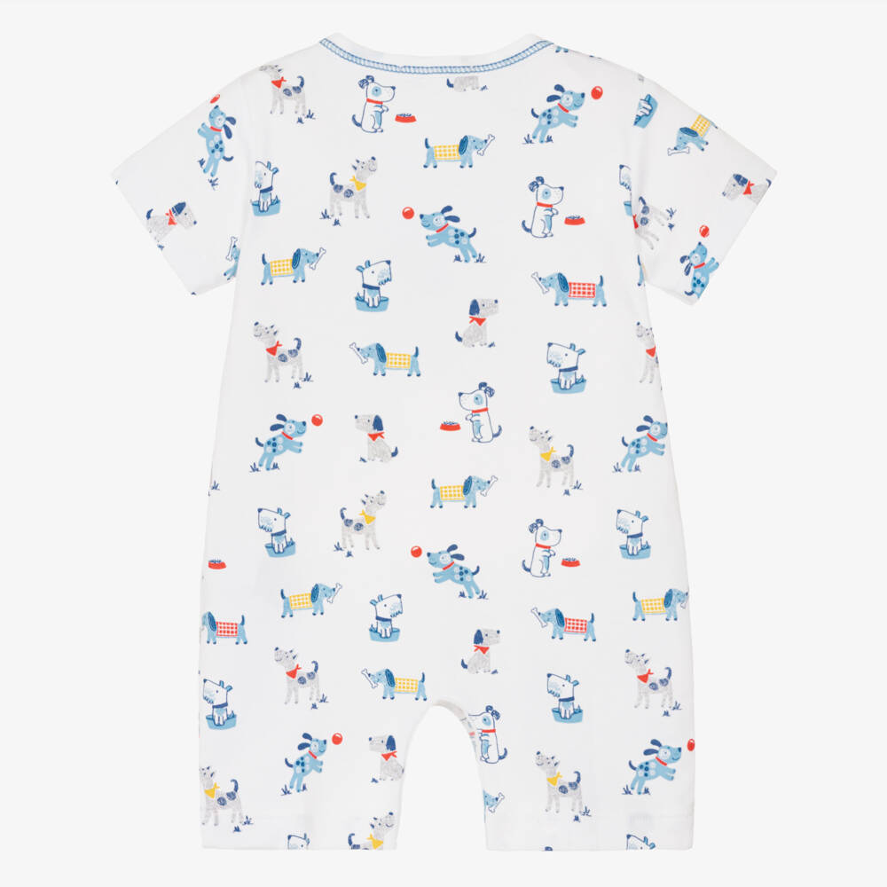 Kissy Kissy-Boys White Pima Cotton Puppy Shortie | Childrensalon Outlet