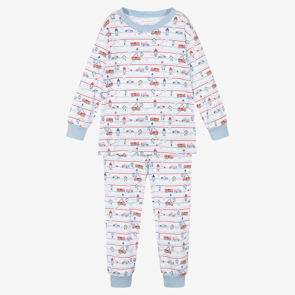 Kissy Kissy - Pyjama blanc en coton Pima Garçon | Childrensalon