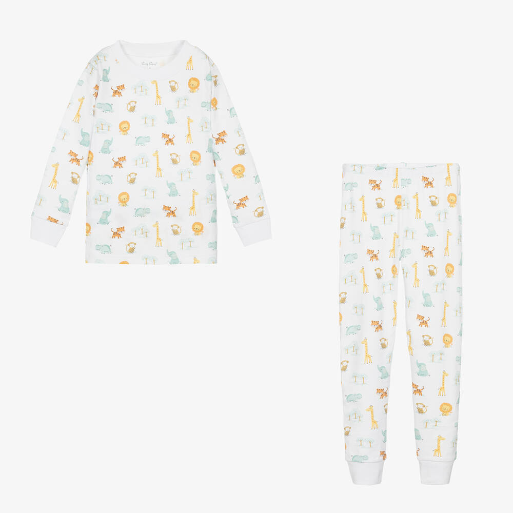 Kissy Kissy-Boys White Pima Cotton Safari Pyjamas | Childrensalon Outlet