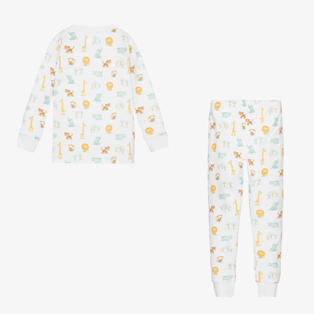 Kissy Kissy-Boys White Pima Cotton Safari Pyjamas | Childrensalon Outlet