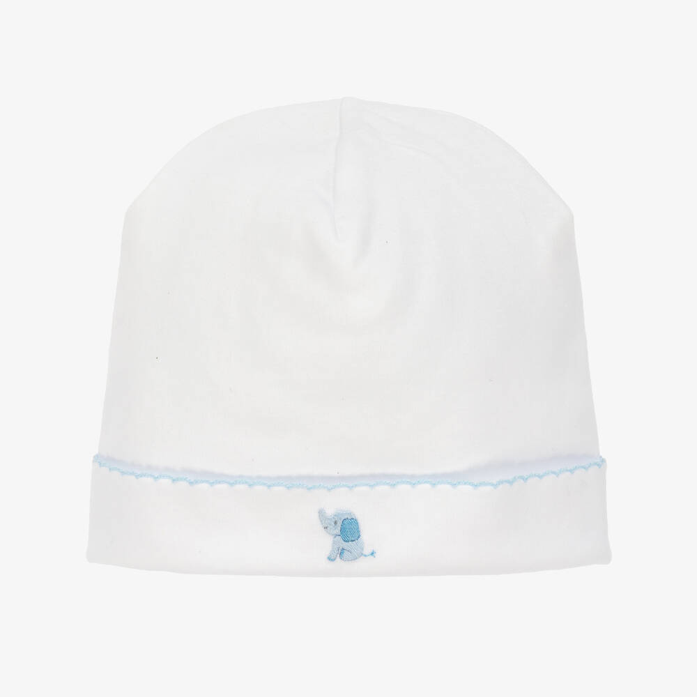 Kissy Kissy - Bonnet blanc en Pima safari garçon  | Childrensalon