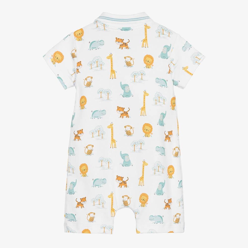 Kissy Kissy-Boys White Pima Cotton Safari Style Shortie | Childrensalon Outlet