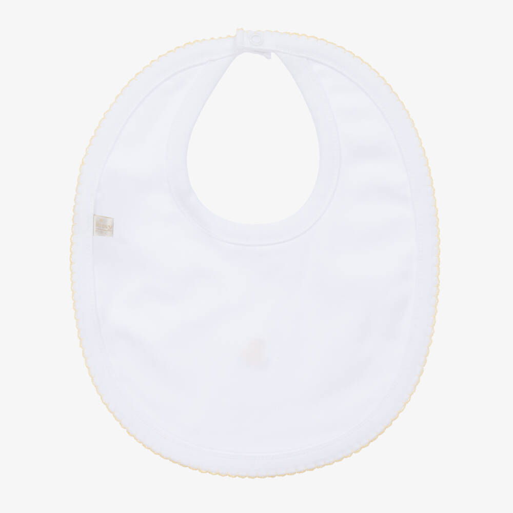 Kissy Kissy-Boys White Premium Duck Bib | Childrensalon Outlet