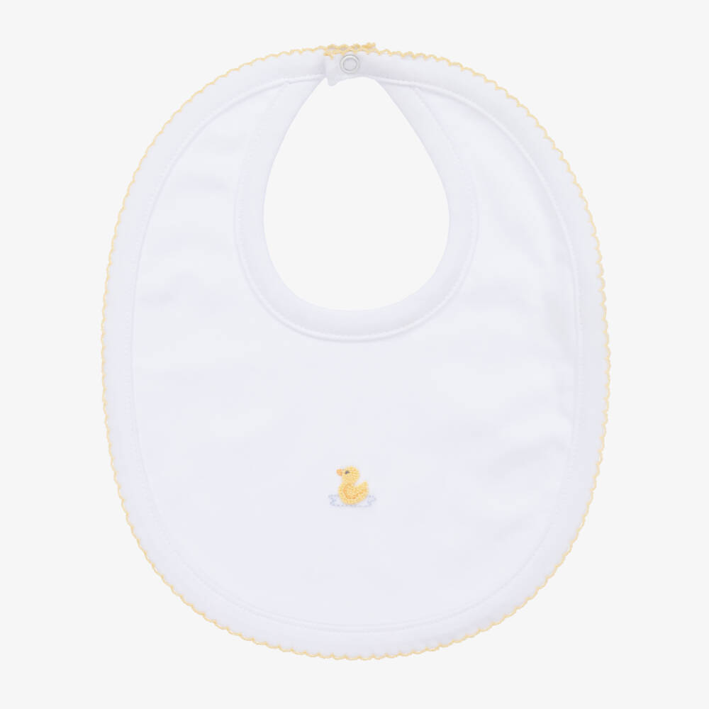 Kissy Kissy-Boys White Premium Duck Bib | Childrensalon Outlet