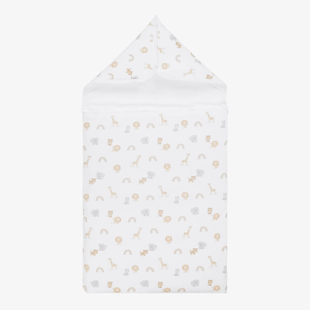 Kissy Kissy-Boys White Safari Cotton Nest | Childrensalon Outlet