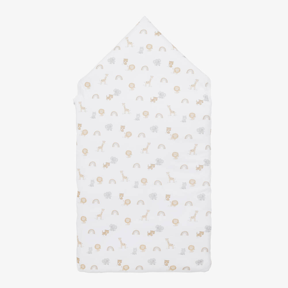 Kissy Kissy-Boys White Safari Cotton Nest | Childrensalon Outlet