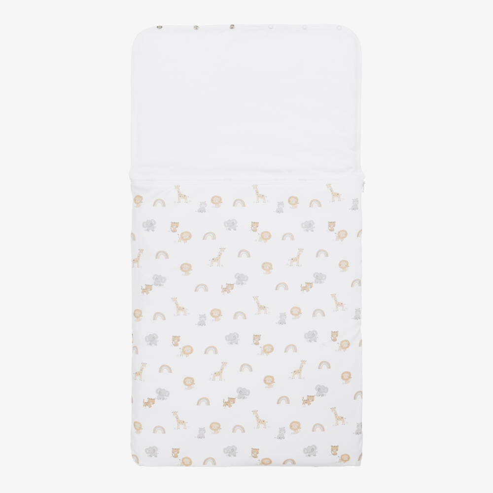 Kissy Kissy-Boys White Safari Cotton Nest | Childrensalon Outlet