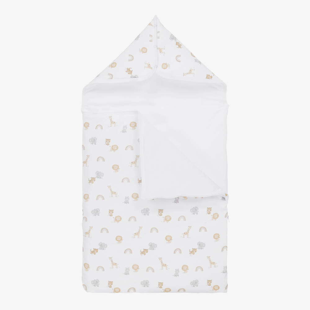 Kissy Kissy-Boys White Safari Cotton Nest | Childrensalon Outlet