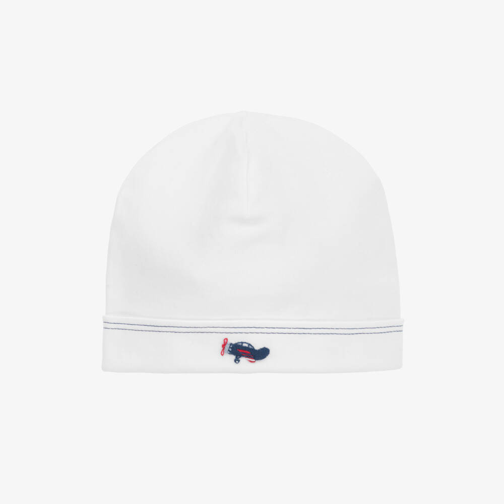 Kissy Kissy-Boys White Soft Cotton Plane Hat | Childrensalon Outlet