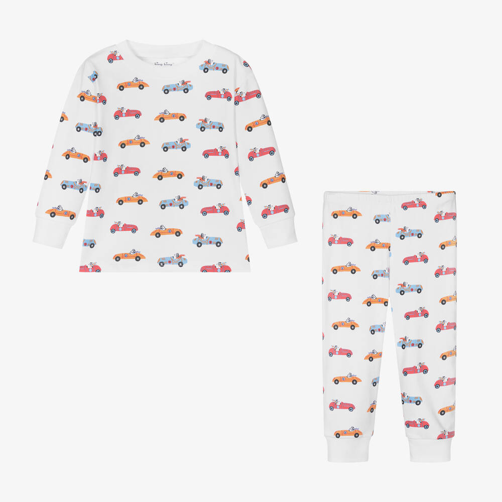 Kissy Kissy-Boys White Speedway Pups Cotton Pyjamas | Childrensalon Outlet