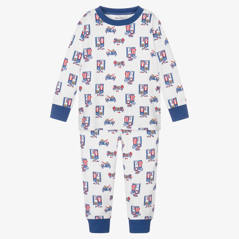 Kissy Kissy - Pyjama blanc en coton style sport | Childrensalon