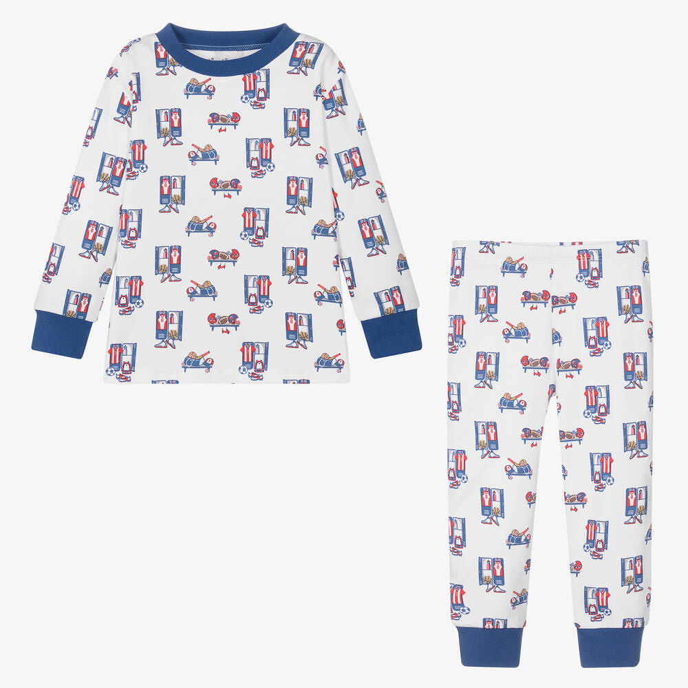 Kissy Kissy-Boys White Sports Stuff Cotton Pyjamas | Childrensalon Outlet