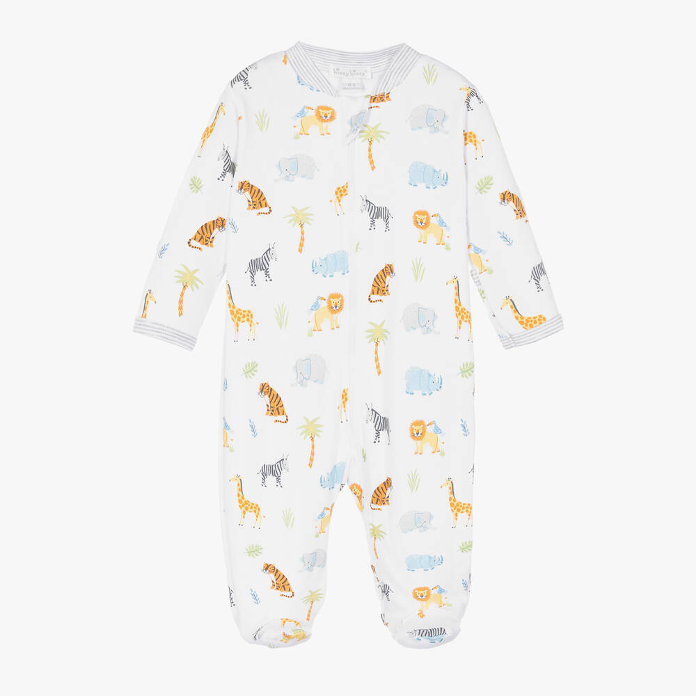Kissy Kissy-Boys White Tropical Jungle Babygrow | Childrensalon Outlet