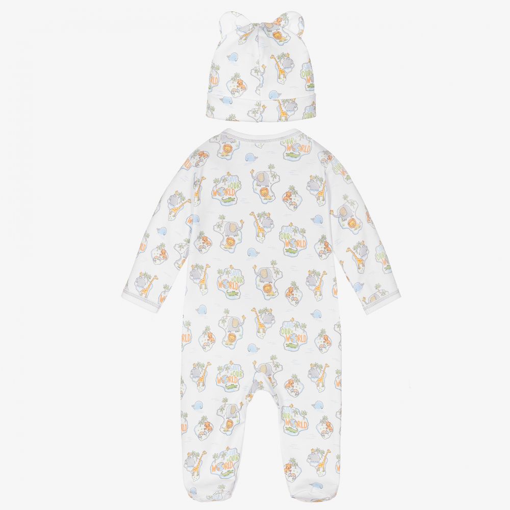 Kissy Kissy-طقم بيبي غرو قطن بيما لون أبيض للمواليد | Childrensalon Outlet