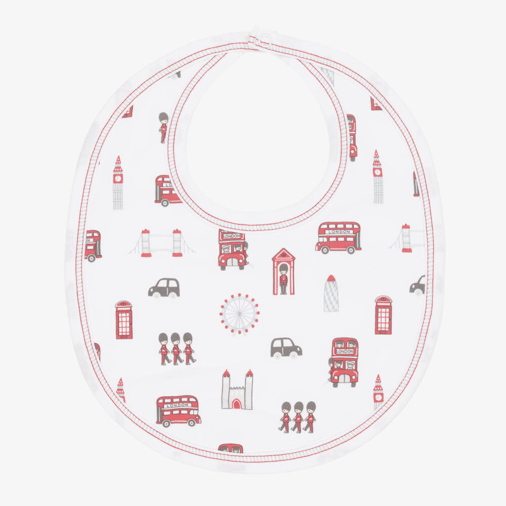 Kissy Kissy-Charming London Pima Cotton Bib | Childrensalon Outlet