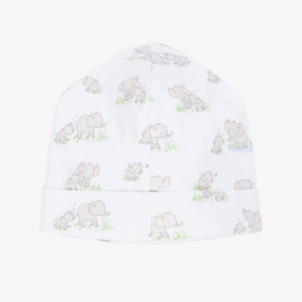 Kissy Kissy-Очаровательная шапка с белым принтом слона | Childrensalon Outlet