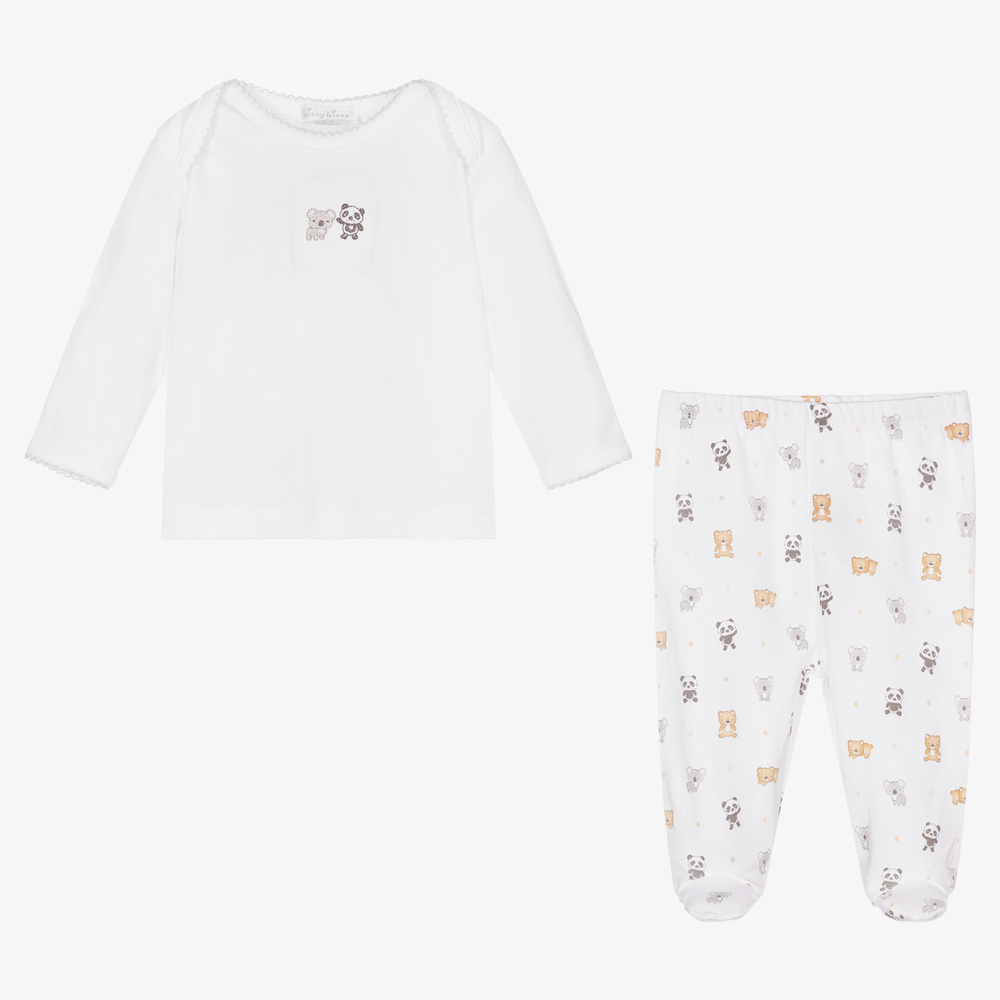 Kissy Kissy-Cotton 2 Piece Cub Babygrow | Childrensalon Outlet