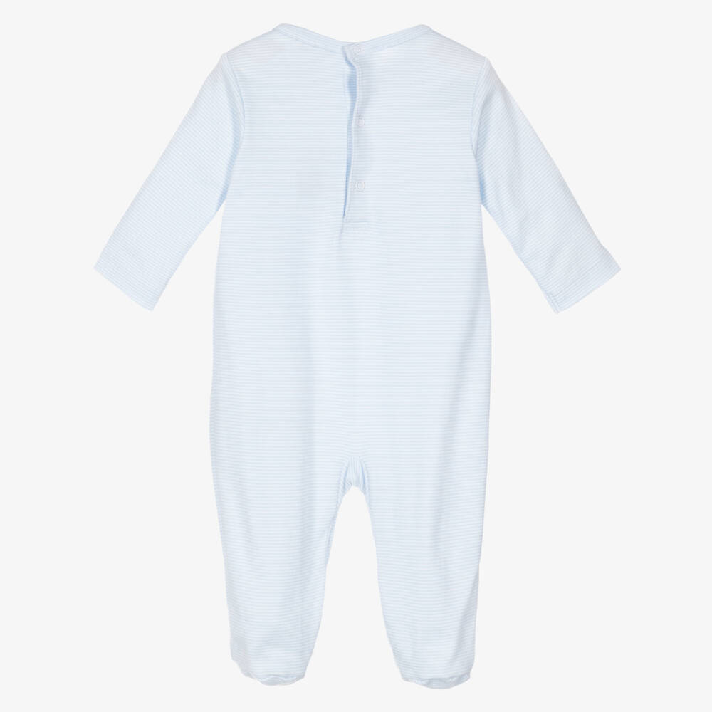Kissy Kissy-Gentlemen's Sky Blue Pima Cotton Babysuit | Childrensalon Outlet