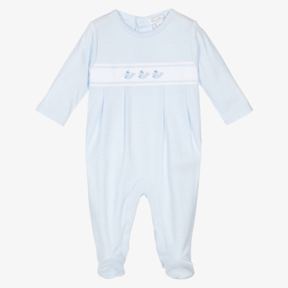 Kissy Kissy-Gentlemen's Sky Blue Pima Cotton Babysuit | Childrensalon Outlet