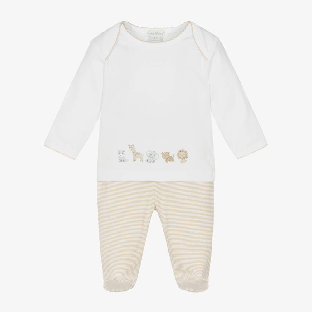 Kissy Kissy-Girls Beige Safari Cotton Set | Childrensalon Outlet