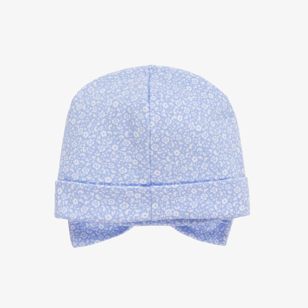 Kissy Kissy-قبعة قطن بيما لون أزرق للمولودات | Childrensalon Outlet