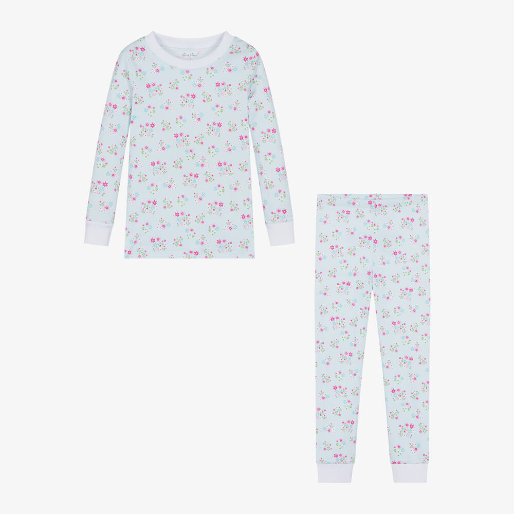 Kissy Kissy-Girls Blue Bunny Blossoms Pyjamas | Childrensalon Outlet
