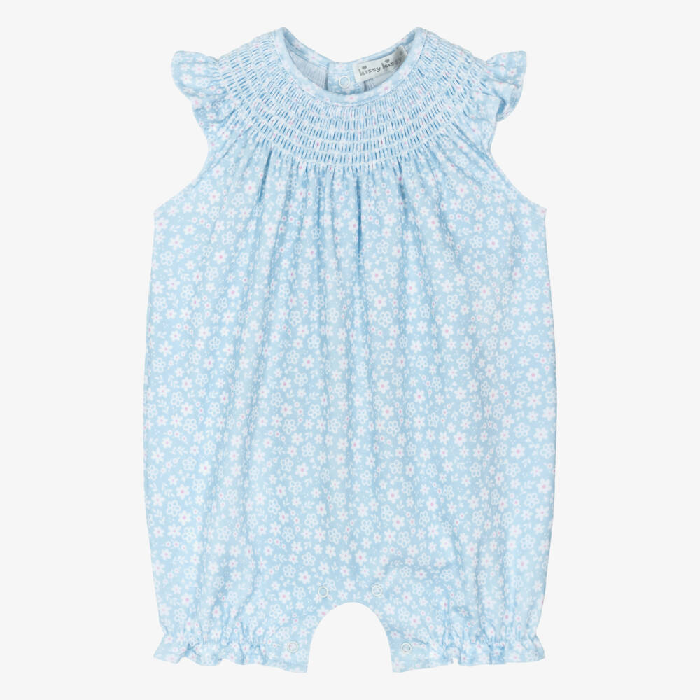 Kissy Kissy-Girls Blue Floral Cotton Shortie | Childrensalon Outlet