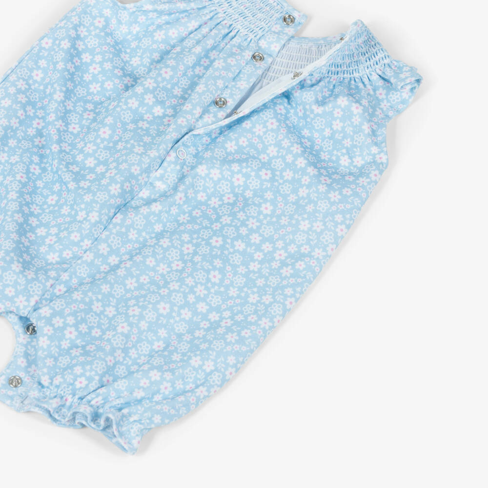 Kissy Kissy-Girls Blue Floral Cotton Shortie | Childrensalon Outlet