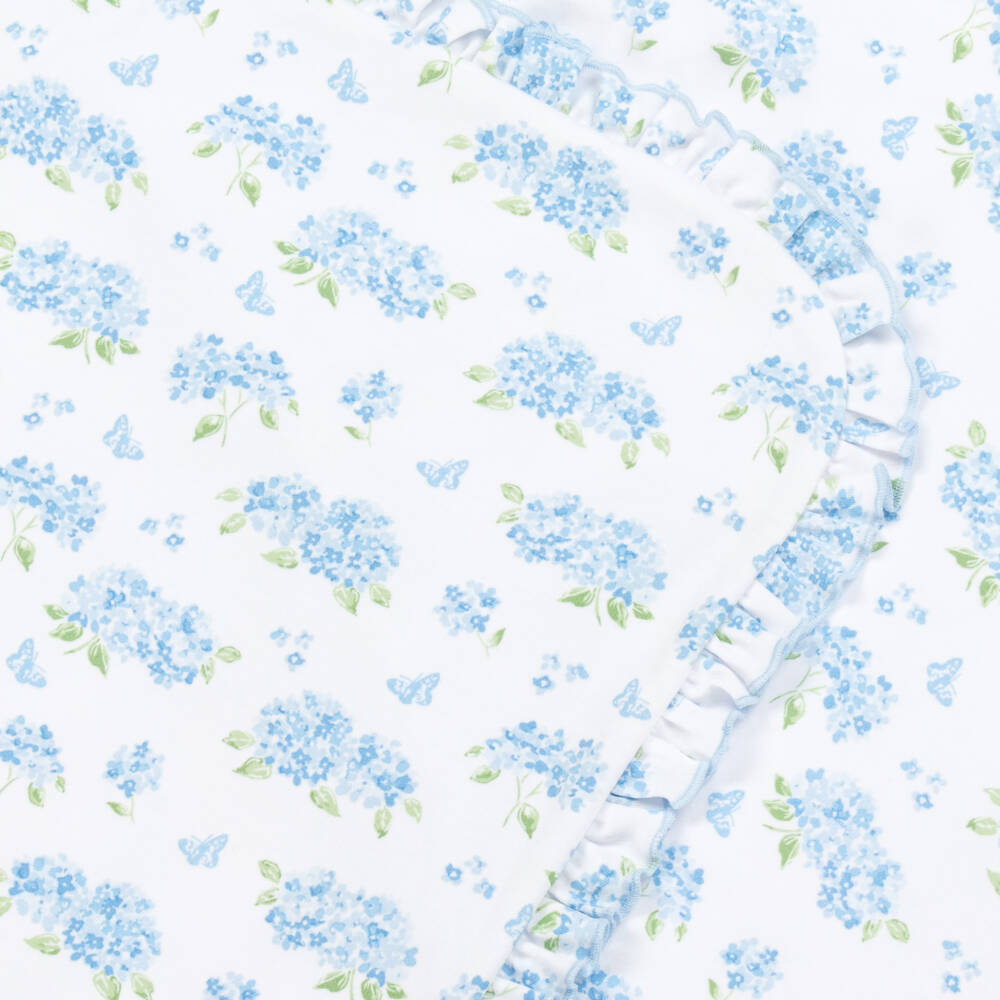 Kissy Kissy-Girls' Blue Floral Pima Blanket | Childrensalon Outlet