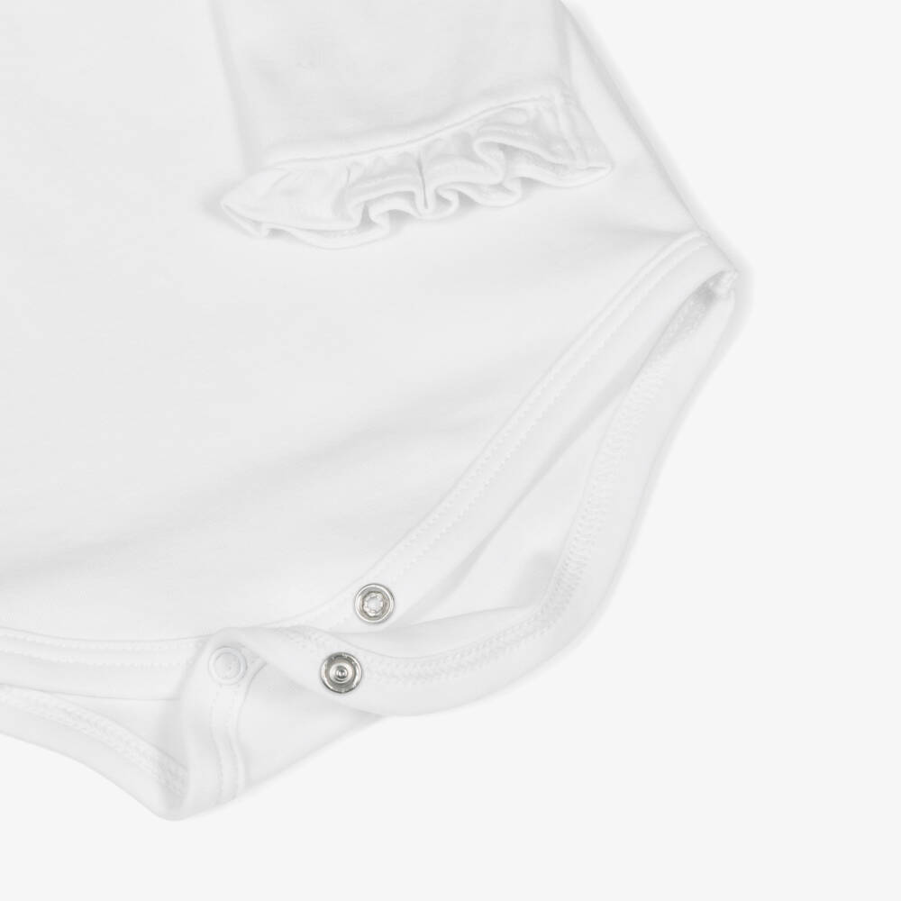 Kissy Kissy-Girls Blue Floral Pima Dungaree Set | Childrensalon Outlet