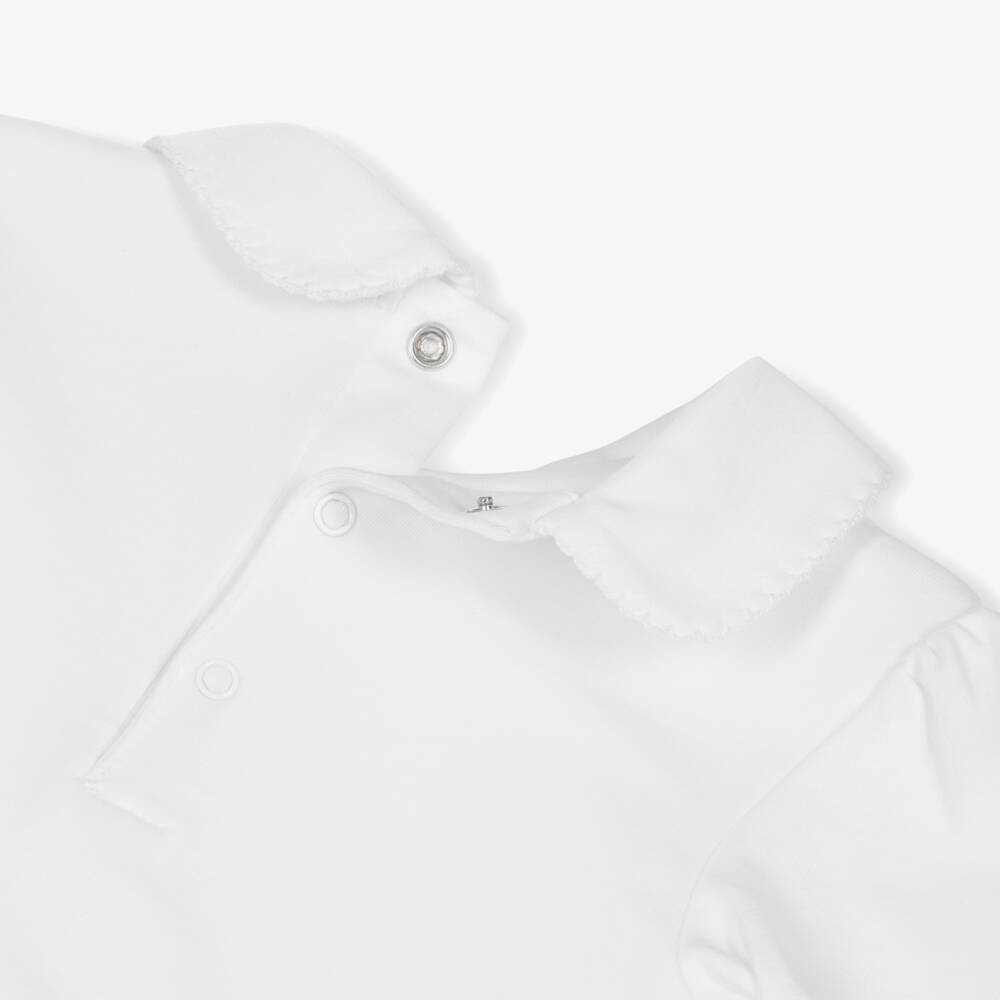 Kissy Kissy-Girls Blue Floral Pima Dungaree Set | Childrensalon Outlet