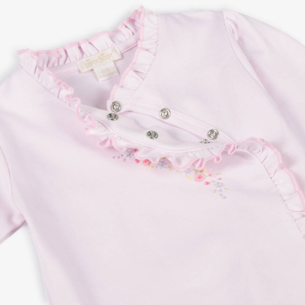 Kissy Kissy-Girls Blush Floral Pima Babygrow | Childrensalon Outlet