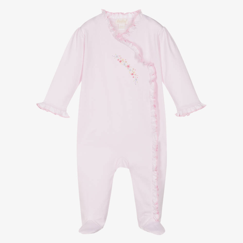 Kissy Kissy-Girls Blush Floral Pima Babygrow | Childrensalon Outlet